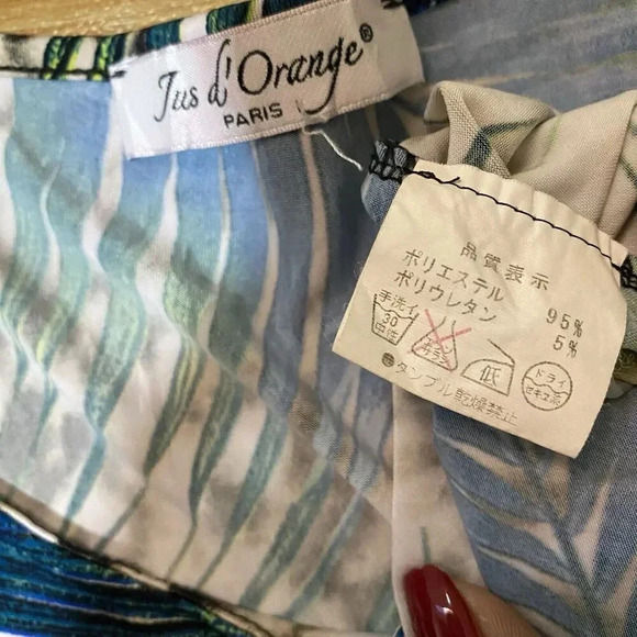 jus d orange Paris Midi Dress Fit Flare Round Neck Short Sleeve Stretch Women S - Picture 7 of 9